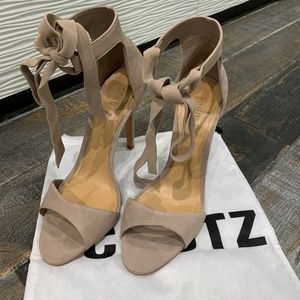 Schutz Rene Tie Sandals - Nude